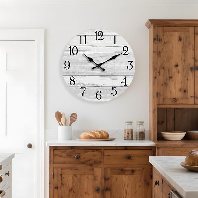 KECYET Wall Clock Battery Operated 16 Inch Large Gray Silent Non Ticking - Image 4