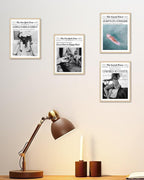iHery Every Hour is Happy Hour Small Framed Trendy NewsPaper Wall Art, Natural - Image 3