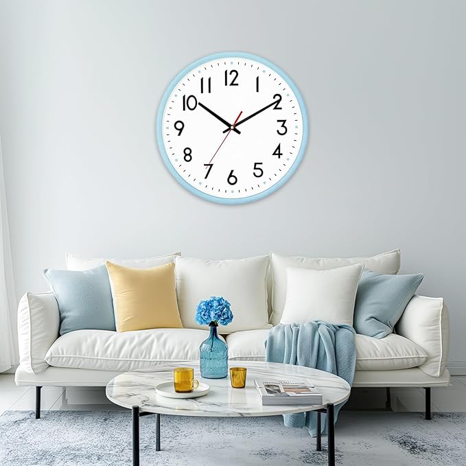 HZDHCLH Wall Clock Silent Wall Clocks Battery Operated 12 Inch Modern Non - Image 7