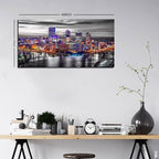 Pittsburgh Wall Art Living Room Decorations Black and White City Skyline - Image 2