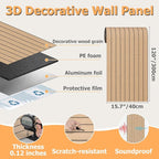 Arthome Peel and Stick Slat Wall Panels 15.7 "x120, Self-Adhesive PVC Wood - Image 8