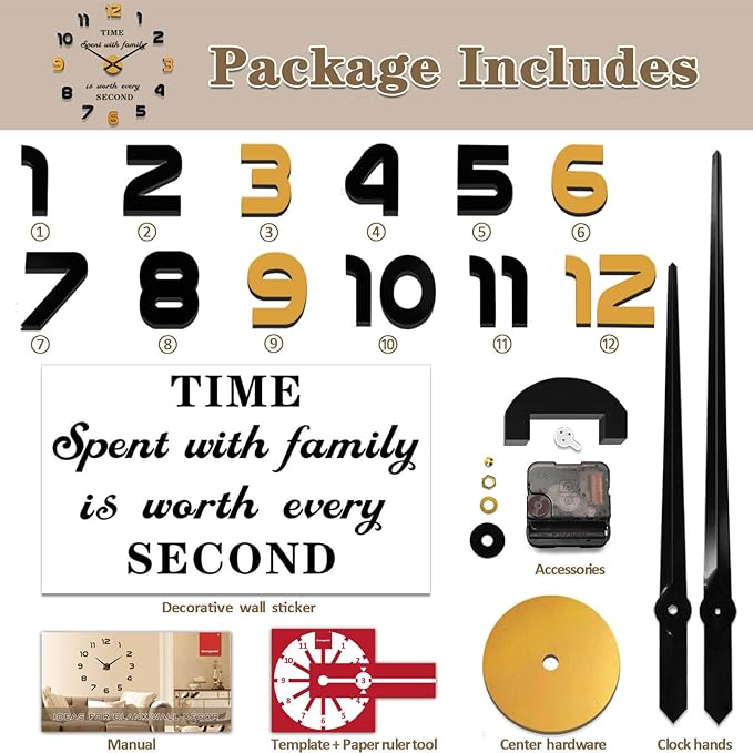 VANGOLD Wall Clock Large Wall Clock - Image 5