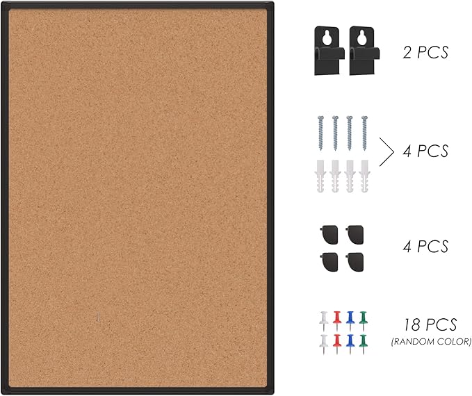 Cork Board Bulletin Board 48" x 36", Office Board - Image 8