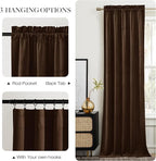 NICETOWN Brown Velvet Curtains, Thermal Insulated Sound Reducing Heavy Matt - Image 8