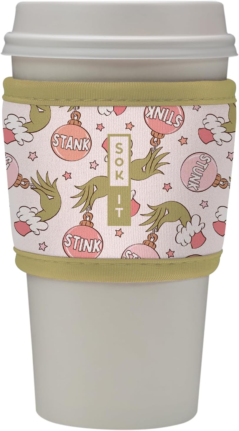 Sok It HotSok Coffee & Tea Reusable Insulated Neoprene Cup Sleeve (Jingle Smells)