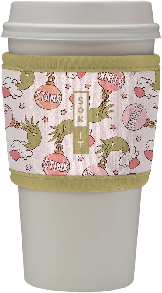 Sok It HotSok Coffee & Tea Reusable Insulated Neoprene Cup Sleeve (Jingle Smells)