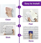 3D Faux Brick Wall Panels Peel and Stick, Small Brick-Look Textured Wall Sticker - Image 9