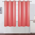 LEMOMO Coral Blackout Curtains 42 x 63 Inch Length/Set of 2 Curtain by Lemomo