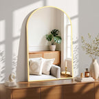 NEWBULIG 26X38 Inch Arched Bathroom Mirror by NEWBULIG