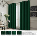 Yakamok 100% Blackout Curtain Panels 63 inches Cold and Light Blocking Drapes - Image 7