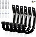 KURUI Metal Wall Hooks for Hanging Heavy Duty, Large Utility J Hooks by KURUI