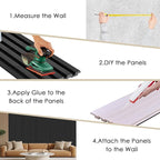 8-Pack 3D Slat Wall Panels — Soundproof Faux Wood Wall Panels - Image 6