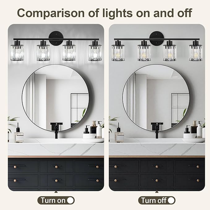 Crystal Bathroom Light Fixtures, Bathroom Lighting Fixtures Over Mirror - Image 7