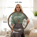 Micasso Large Farmhouse Wall Clock: 24 inch Modern Metal Black - Image 2