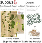 suddus 200 LED Vine with Light Plug in, 6.5ft x 6.5ft Eucalyptus Fairy Curtain - Image 6