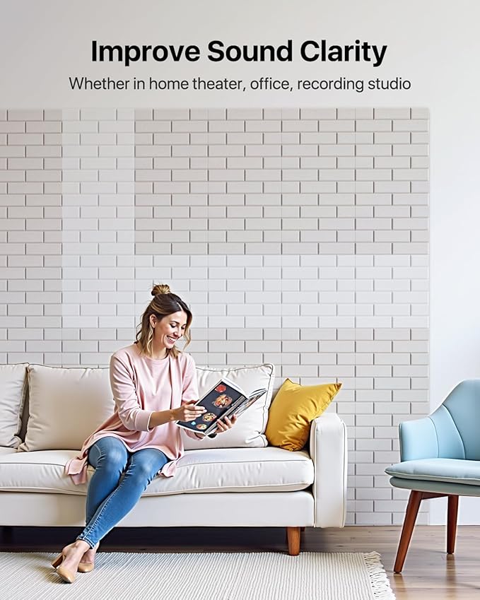 Soundsbay Soundproof Wall Panels, Acoustic Panels Self Adhesive, 18 Pack Sound - Image 4