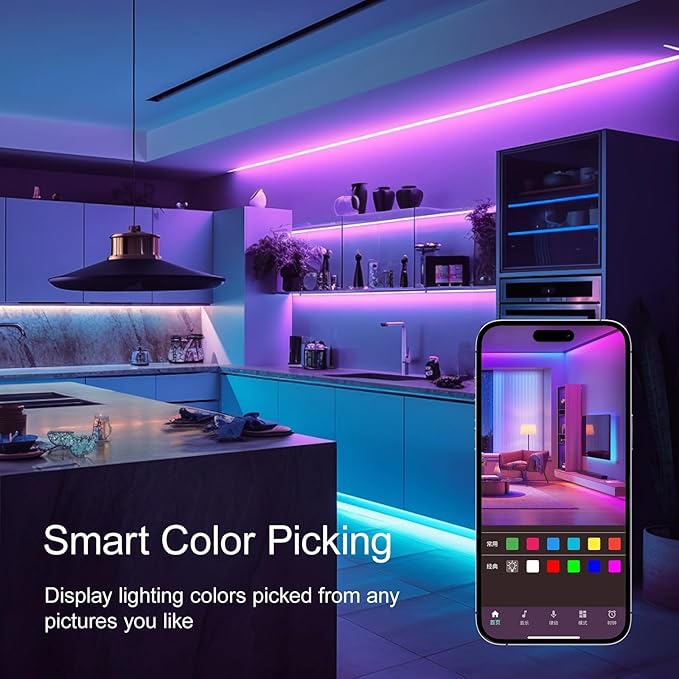 100 FT LED Lights For Bedroom，With 44 Key Infrared Remote Control And Bluetooth - Image 4
