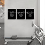 Office Decor - Hustle Quotes Execute Prints, Framed Canvas Wall Art Grind Quote - Image 7