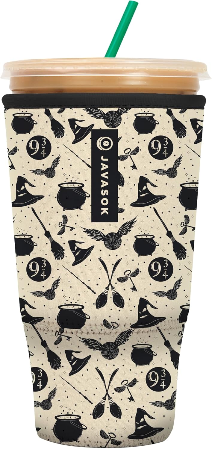 Sok It JavaSok Iced Coffee & Cold Soda Insulated Neoprene Cup Sleeve (Wizard's Walk, XXLarge: 44-48oz)