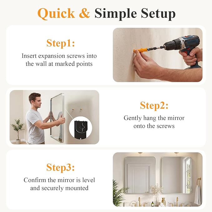 NEWBULIG 30X36 Inch Bathroom Mirror - Image 5