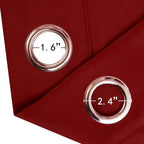LEMOMO Blackout Curtains 52 x 90 Inch Long Red Curtains Set of 2 Panels Room - Image 5