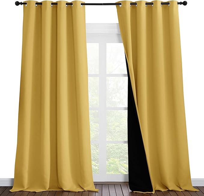 NICETOWN 100% Blackout Blinds, 52 inches x 120 inches, Laundry Room Decor by NICETOWN