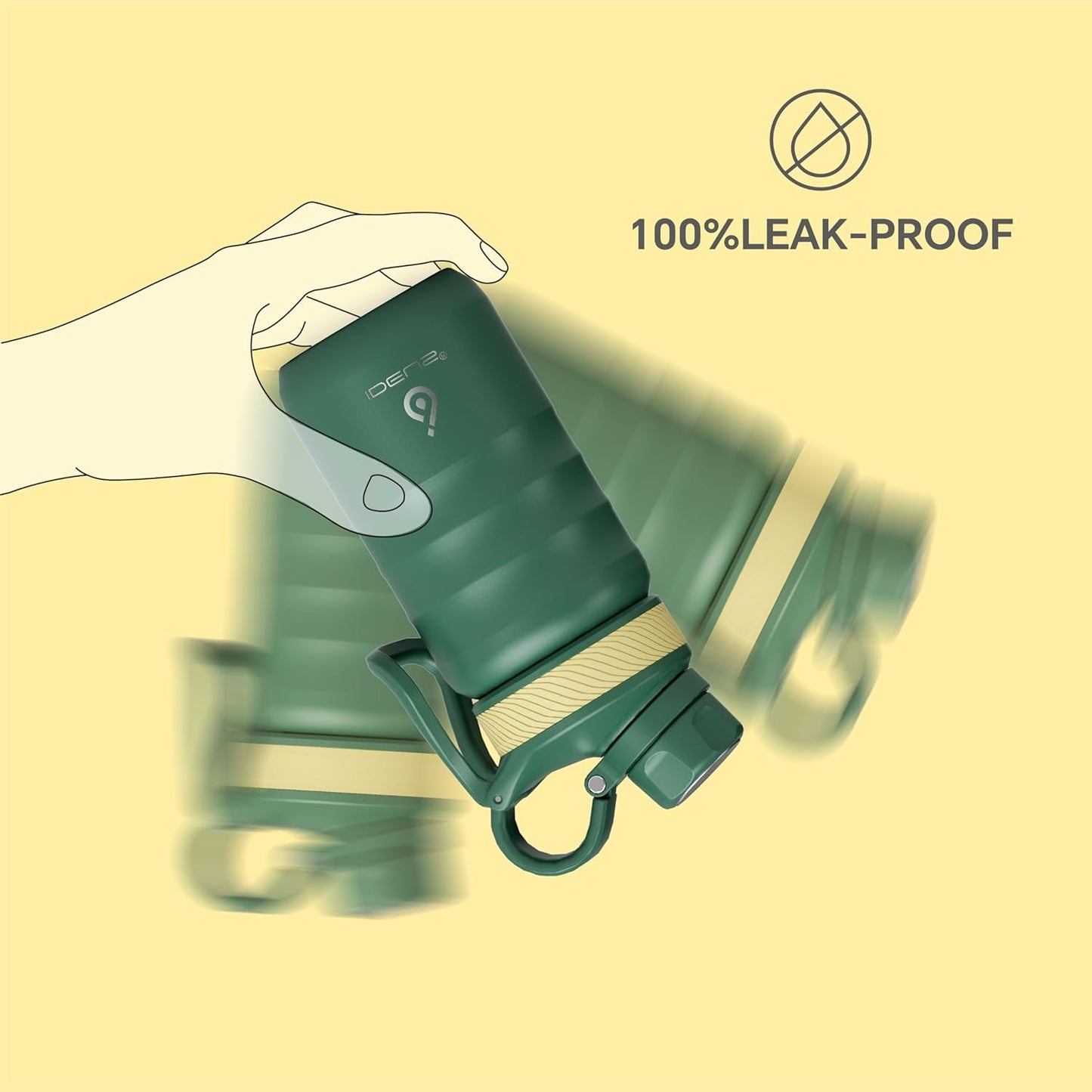 IDEUS Insulated Water Bottle 12oz, Stainless Steel Insulated Water Bottle For School, Insulated Bottles With Straws Leakproof, Vacuum Double Wall Water Bottles For Boys And Girls With 2 Lids, BPA Free