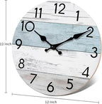 KECYET Wall Clock Silent Non-Ticking Wooden Clocks Battery Operated 12 Inch - Image 8