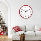 HZDHCLH Wall Clock Red, Silent Wall Clocks Battery Operated 10 Inch Modern Non - Image 6