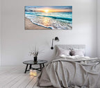 Baisuart S02250 Canvas Prints Wall Art Beach Sunset Ocean Waves Nature Pictures - Image 6