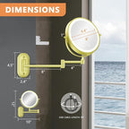 Auxmir 8'' Wall Mounted Lighted Makeup Mirror, 3200mAh Rechargeable - Image 8