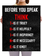 Pyradecor Large Motivational Think Before You Speak Classroom Positive Quotes - Image 5