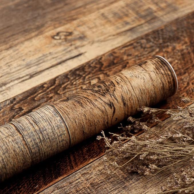 TANONE Wood Contact Paper Peel and Stick Wallpaper, Shiplap Wall Paper Wood - Image 6