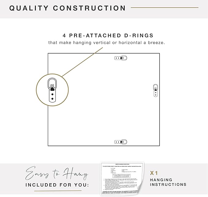 MCS 28x34 Large Wall Mirror, Brushed Black Frame & Beveled Detail Mirror - Image 4