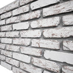 EverStone Aged Brick Faux Brick Panel, 46 7/8"W x 27"H x 1 1/4"D, Rustic White - Image 7