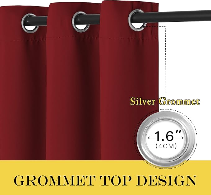 NICETOWN Door Curtain for Closet Doors 80 Inches Long 1 Panel, Room Divider - Image 6