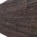 EverStone Cascade Faux Stone Panel, 48 5/8"W x 24 3/4"H x 1 1/4"D, Dark Tobacco - Image 7