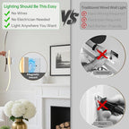 Battery Operated Wall Sconce Set of 2, Dimmable Modern LED Rechargeable Wall - Image 4