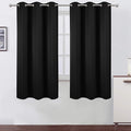 LEMOMO Black Blackout Curtains 40 x 63 Inch Length/Set of 2 Curtain by Lemomo