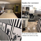 Guvana 197"x17.7" Black and White Stripe Contact Paper Peel and Stick Wallpaper - Image 5