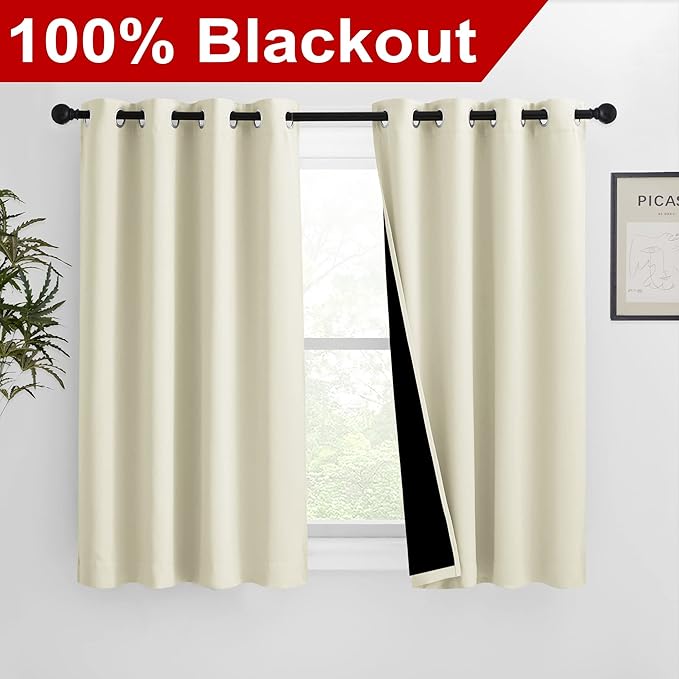NICETOWN Warm Curtains for Winter, Bedroom Full Blackout Curtain Panels - Image 2