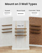 AMADA HOMEFURNISHING 23.6" L Floating Shelves, Wall Shelves Set of 3 - Image 8