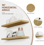Heimlove Floating Shelves for Wall 36 Inches Long, 9.3" Deep Oak Floating Shelf - Image 5