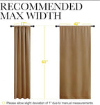 NICETOWN Gold Brown Blackout Curtains Panels - Image 5