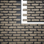 EverStone Aged Brick Faux Brick Panel, 46 7/8"W x 27"H x 1 1/4"D, Ash Color - Image 9