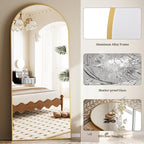 Dewfig Arched Full Length Mirror, Oversized Full Body Mirrors - Image 6