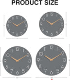 cicininc Wall Clock, 14 Inch Wooden Silent Non-Ticking, Decorative Battery - Image 3