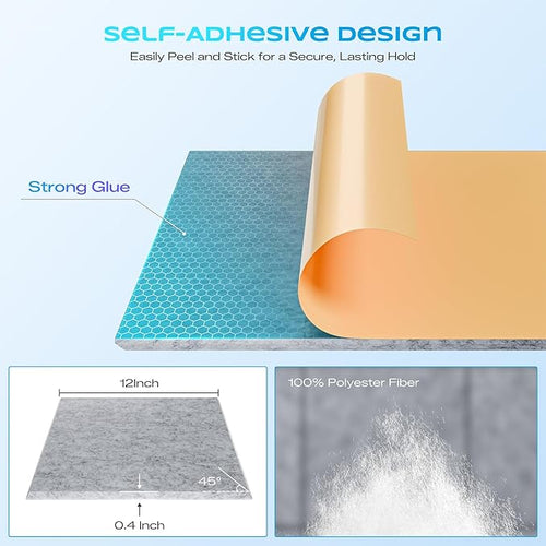 12 Pack Self-Adhesive Acoustic Panels, Soundproof Wall Panels - Image 2
