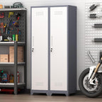 GREATMEET Slim Locking Metal Garage Storage Cabinet, Tall Steel Narrow Broom - Image 6