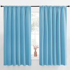 NICETOWN Blackout Curtains for Bedroom, Teal Blue, 1 Pair, 62 by 63-inch by NICETOWN